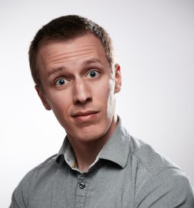man in gray button up shirt